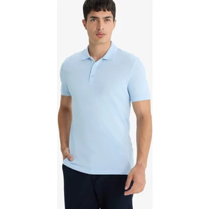 Slim Fit Dar Kesim Polo Yaka Kısa Kollu Pamuklu Modal Karışımlı Basic Düz Tişört M6609AZ25SP