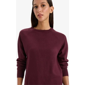 Relax Fit Bisiklet Yaka Basic Düz Triko Kazak