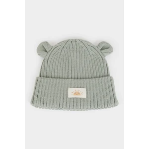 Erkek Bebek Dokuma Etiketli Kulaklı Triko Bere C8595A525WN