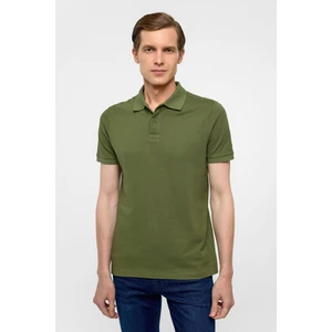 Haki Slim Düz Polo Yaka Tişört