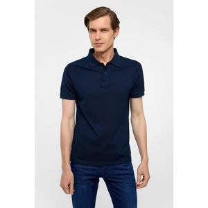Lacivert Slim Düz Polo Yaka Tişört