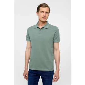 Su Yeşili Slim Düz Polo Yaka Tişört