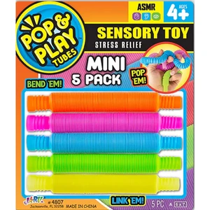04807 -Sun-Jru-Pop Play Tubes Duyusal Gelişim Oyuncağı Mini 5li 2A Krtl