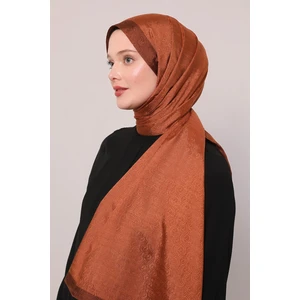 Kiremit Halka Desen Monogram Şal