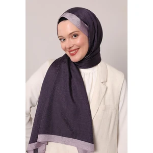 K.Menekşe Halka Desen Monogram Şal