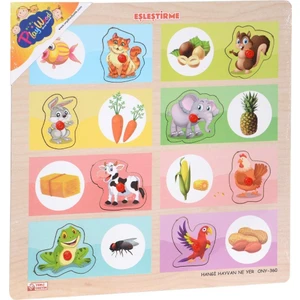 ONY-360-361 Onyıl, Ahşap Tutmalı Eşleştirme - Hangi Hayvan Ne Yer