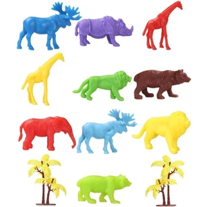 Toy Play 12 Parça Renkli Mini Vahşi Hayvanlar Figür Seti 4-6 cm SKU669