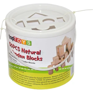 Natural Ahşap Blok 50 Parça