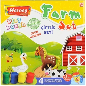 Orta Kutulu Çiftlik Hayvanları Oyun Hamur Seti