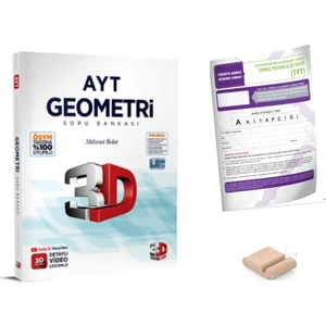 3D Ayt Geometri Soru Bankası - Yks 2026 + Telefon Tutucu + Tyt Deneme