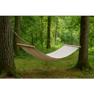 Toptancı Amca Kumaş Hamak Tek Kişilik Salıncak Hamak 200 x 80 cm 300 kg Taşıma Kapasiteli ( 6m Bağlama Ipli)