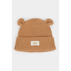 Erkek Bebek Dokuma Etiketli Kulaklı Triko Bere C8595A525WN