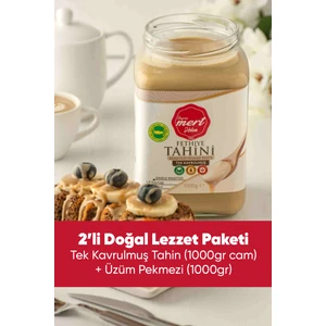 Bayram Mert Fethiye Tahini (Tek Kavrulmuş) (1000gr) (Cam) + Üzüm Pekmezi (1000gr) Avantaj Paketi 