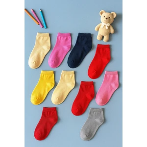 Çocuk 10'lu Karışık Sürpriz Paket Step Çorap