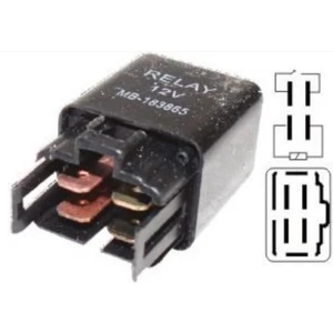 12V Kızdırma ve Far Rölesi 4 Uçlu (Siyah)