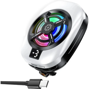 Telefon Soğutucu Fan Radyatörlü Aparatlı 15W Power 3 Farklı Derece Ayarlı Rgb Işıklı Beyaz Fan