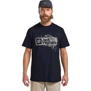 Jack Wolfskin BRAND T M Lacivert Erkek Kısa Kol T-Shirt