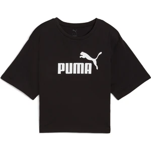 ESS Cropped No.1 Logo Tee Siyah Kadın Kısa Kol T-Shirt