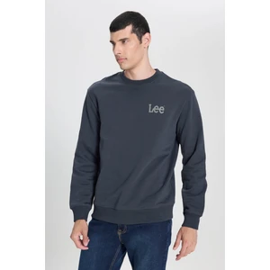 Bisiklet Yaka Sweatshirt Gri Erkek Sweatshirt