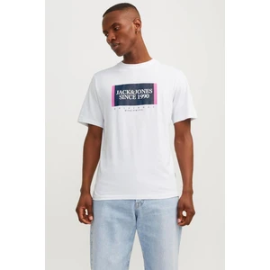 Jack & Jones JORLAFAYETTE BOX TEE SS C Beyaz Erkek Kısa Kol T-Shirt