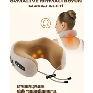 Isıtmalı Ovmalı Boyun Masaj Yastığı | Seyahat ve Ev Kullanımı Için Uygun | Şarjlı & Ergonomik Tasarım
