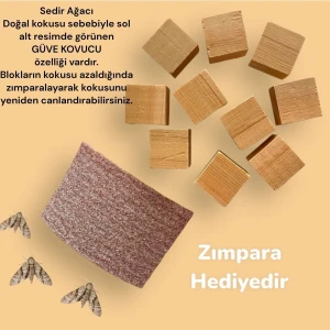 Doğal Güve Kovucu Sedir Ağacı 10 Adet Küp Doğal Naftalin Alternatifi