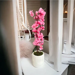 Beton Saksıda Gerçek Taş Yosunlu Yapay Japon Kiraz Çiçeği,saksı ,aranjman , Anneler Günü Hediyesi