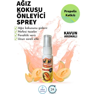 Ağız Spreyi, Ağız Kokusu Önleyici Sprey, Propolis Katkılı, 20ML, Alkolsüz, Kavun Aromalı