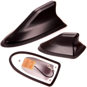 Balik Sirti Kopek Baligi Elektronik Oto Anten Kaucuk Tabanli Mat Siyah