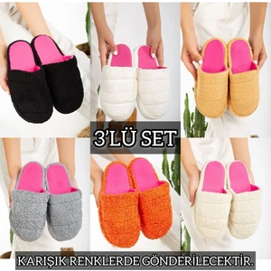 3'lü Paket Terlik Ev Terliği Çeyiz Bohça Seti