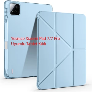 Yesnıce Xiaomi Pad 7 / 7 Pro Uyumlu Uyumlu Kalemlikli Standlı Uyku Modlu Katlanabilir Tablet Kılıfı
