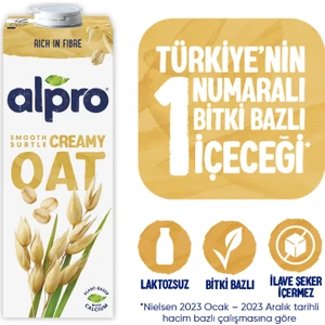 Yulaf Sütü 1 L Vegan Laktozsuz Bitkisel Bazlı