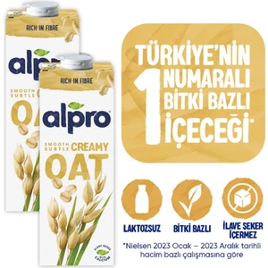 Yulaf Sütü 2x1 L Vegan Laktozsuz Bitkisel Bazlı