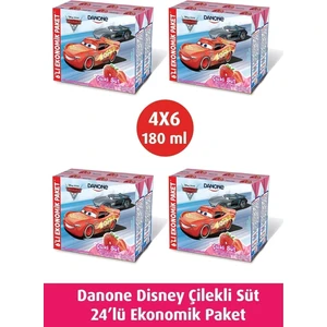 Disney Çilekli Uht Süt 180ML X6 x 4 Adet (Karakter Seçimi Yapılamamaktadır)