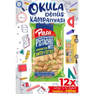 Kuruyemiş Kavrulmuş Antep Fıstığı 40 gr x 12 Adet (480 gr)