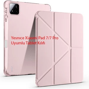 Yesnıce Xiaomi Pad 7 / 7 Pro Uyumlu Uyumlu Kalemlikli Standlı Uyku Modlu Katlanabilir Tablet Kılıfı
