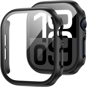 Kasa Koruyucu Kılıf, Apple Watch Series 10/11 46MM ile Uyumlu Ekran Koruyucu, Siyah