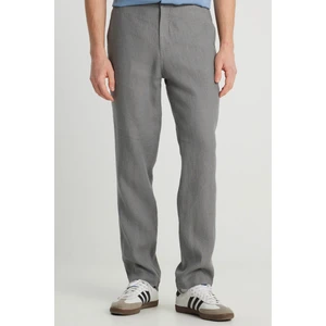Keten Chino Pantolon Gri Erkek Pantolon
