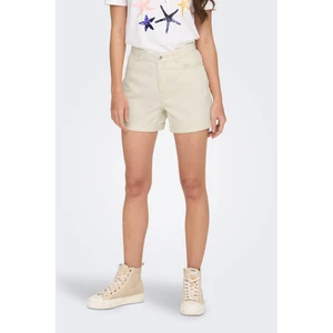 ONLVEGA HW MOM DNM SHORTS Ekru Kadın Şort
