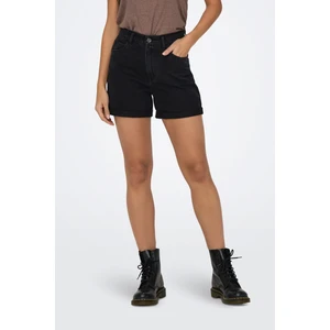 ONLVEGA HW MOM DNM SHORTS Siyah Kadın Şort