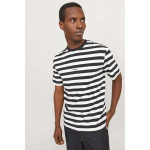 Jack & Jones JORVESTERBRO NEWTON STRIP Siyah Erkek Kısa Kol T-Shirt