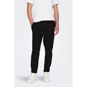 Only & Sons Erkek Onslinus Beli Lastikli Keten Pantolon 22024966 Siyah