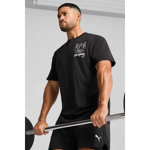 M GRAPHICS TRAIN ILLUSTRA Siyah Erkek Kısa Kol T-Shirt