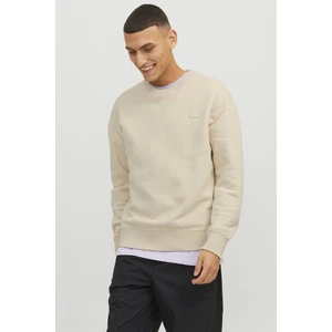 Jack & Jones JCOCLASSIC TWILL SWEAT CR Bej Erkek Sweatshirt