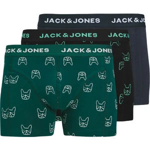 Jack & Jones JACDENIM DOG TRUNKS 3 PAC Yeşil Erkek Boxer