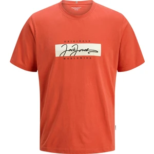 Jack & Jones JORFREDERIKSBERG BOX SCRI Kırmızı Erkek Kısa Kol T-Shirt