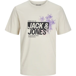 Jack & Jones JJJAXON TEE SS CREW NECK Ekru Erkek Kısa Kol T-Shirt