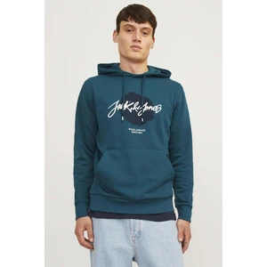 Jack & Jones Jjtıley Sweat Hood Ln Mavi Erkek Sweatshirt
