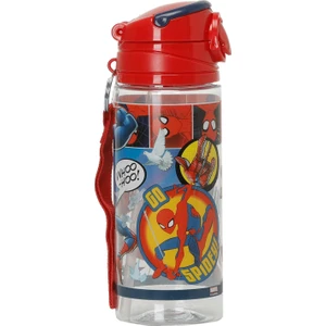 Marvel Spider-Man Lisanslı Pipetli Plastik Matara 500 ml Kırmızı (OTTO-42529)