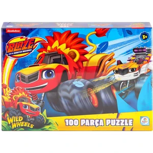 Laço Kids 100 Parça Lisanslı Blaze Puzzle 0487